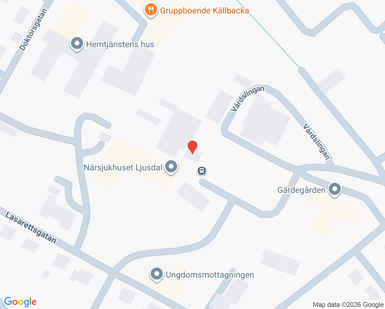 Karta till VO Ljusdal - Ramsjö Din hälsocentral