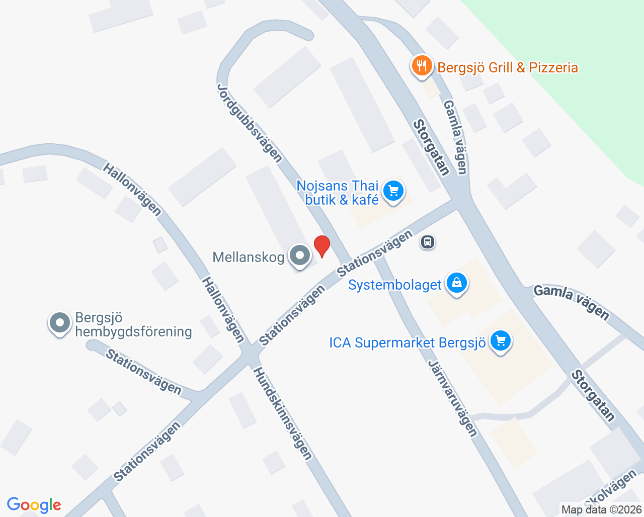 Karta till Folktandvården Bergsjö