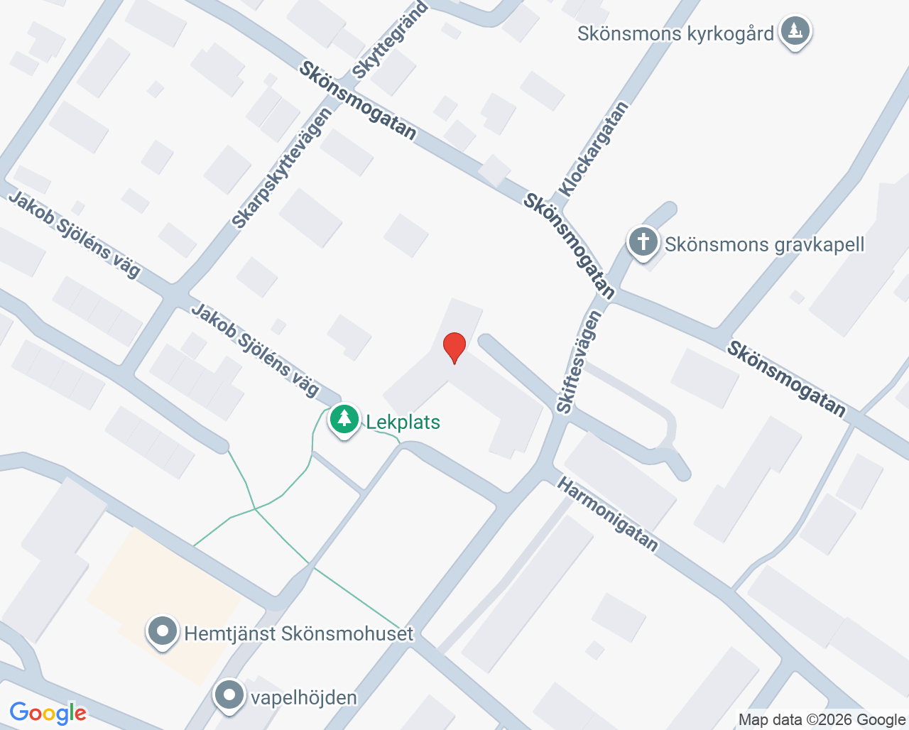 Karta till Cellprovtagning Sundsvalls VC