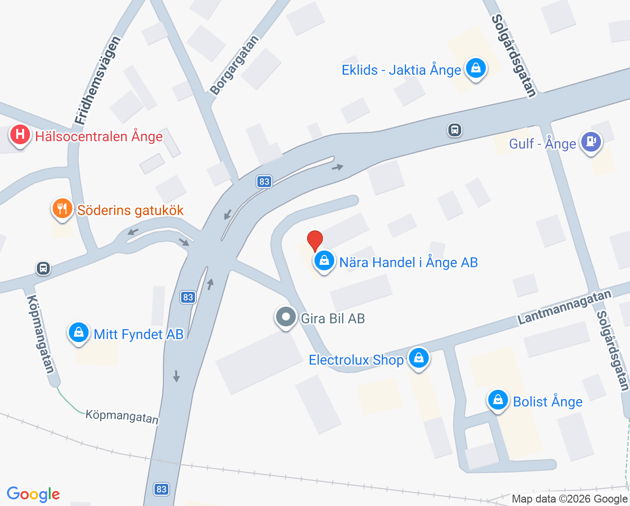 Karta till Synsam Ånge