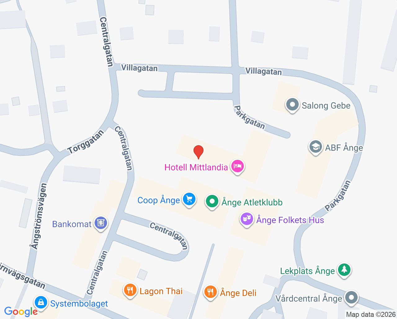 Karta till Folktandvården Ånge