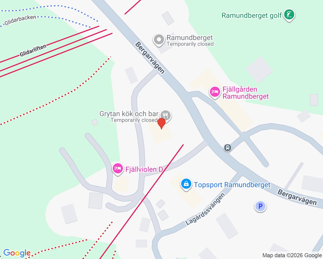 Karta till Fjällhälsan Ramundberget