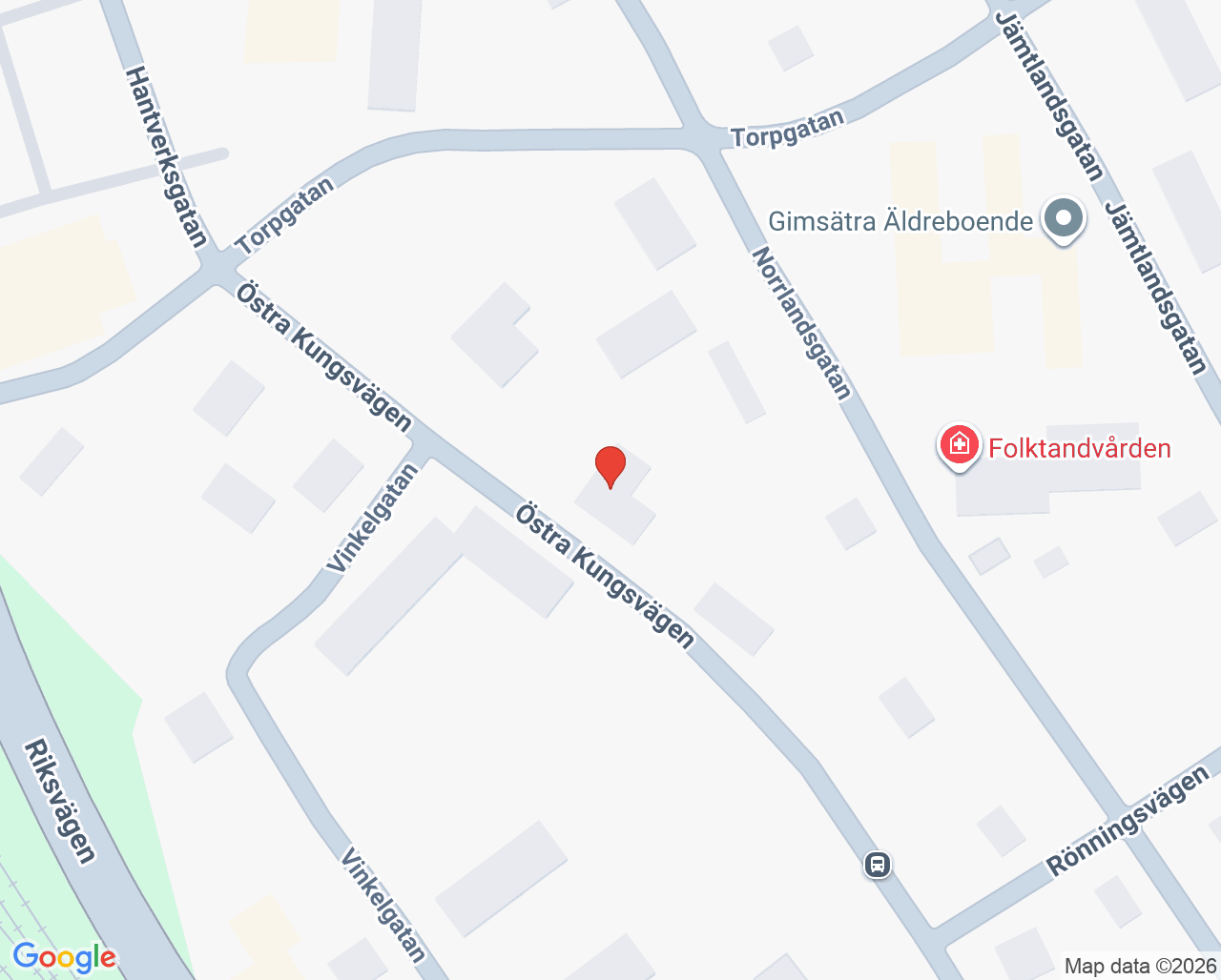 Karta till Ungdomsmottagningen Bräcke, Bräcke