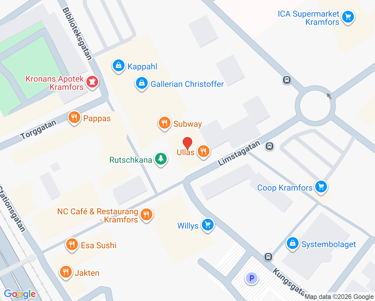 Karta till Folktandvården Kramfors
