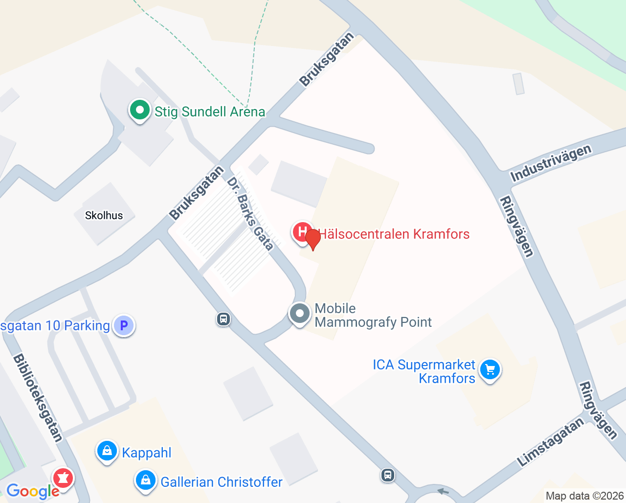 Karta till Vaccination Kramfors