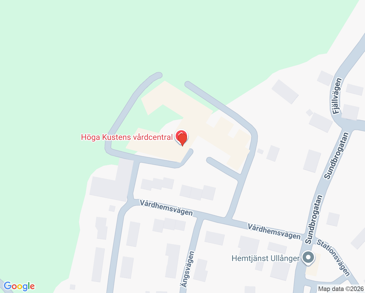 Karta till Vaccination Ullånger