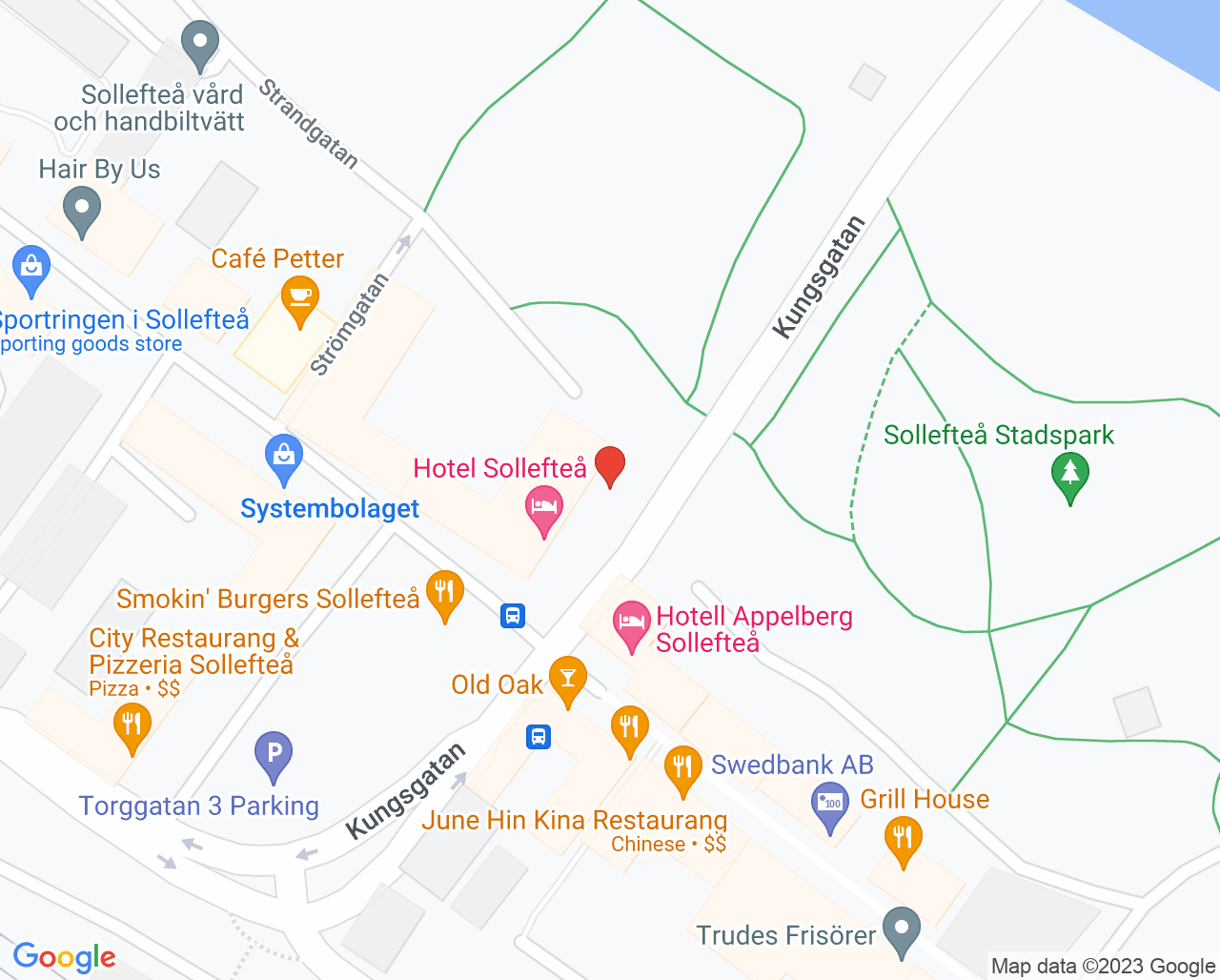 Karta till Ungdomsmottagning Sollefteå