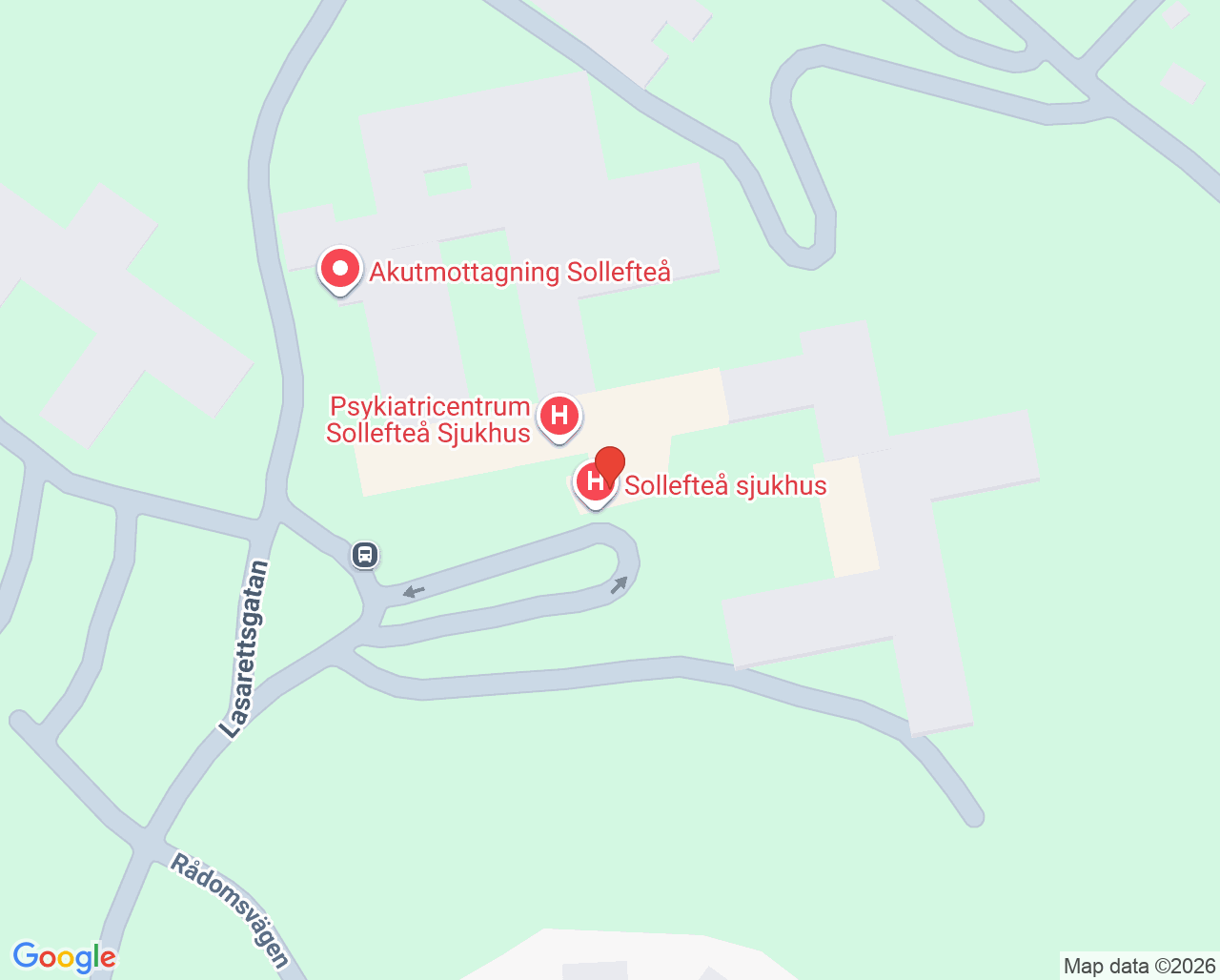 Karta till Ortopedmottagning Sollefteå
