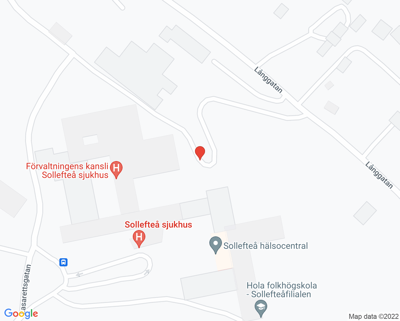 Karta till Blodcentral Sollefteå