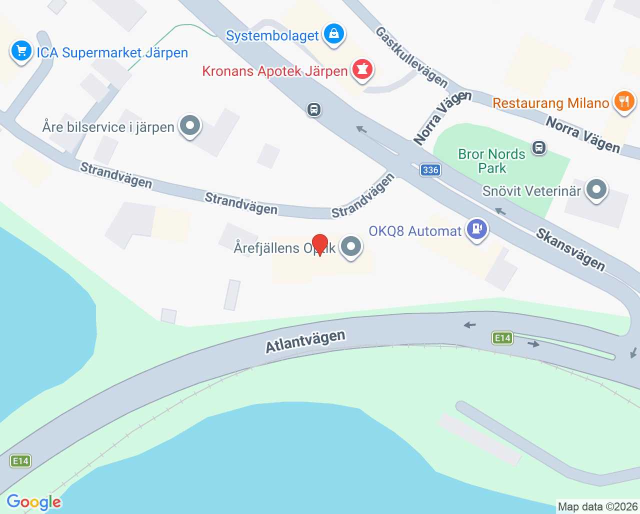 Karta till Folktandvården Järpen