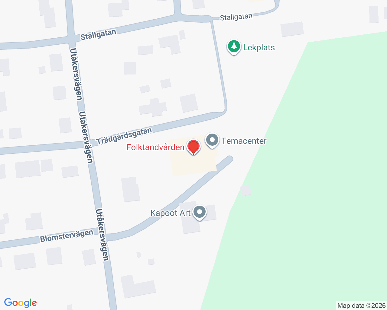 Karta till Folktandvården Nordmaling