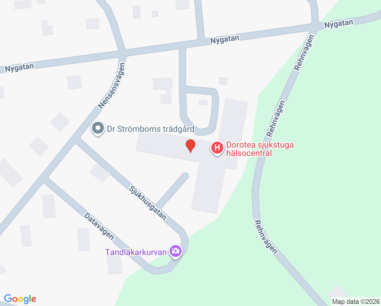Karta till Folktandvården Dorotea