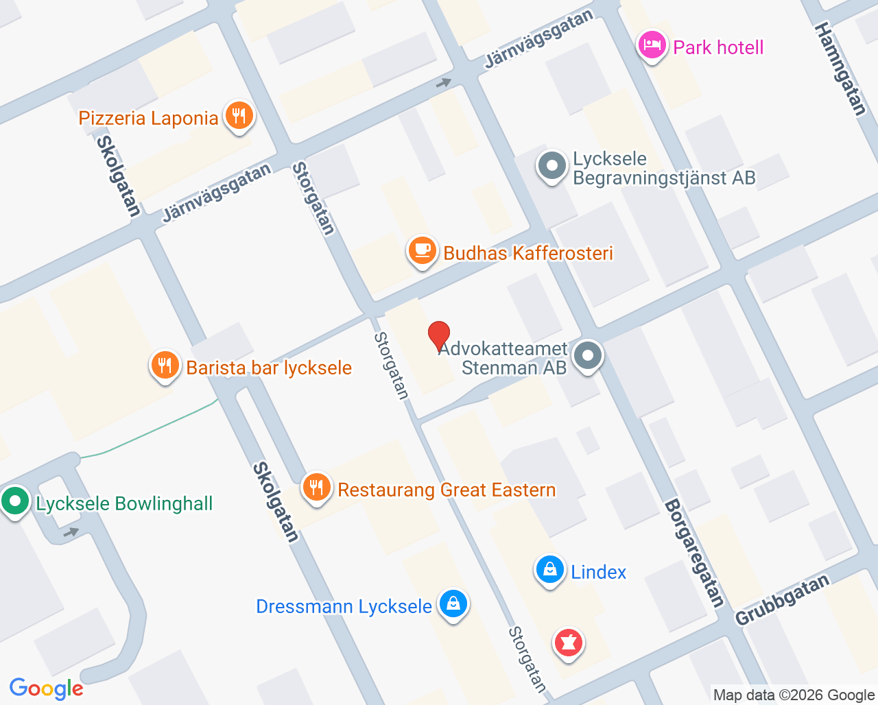 Karta till Röntgen Lycksele