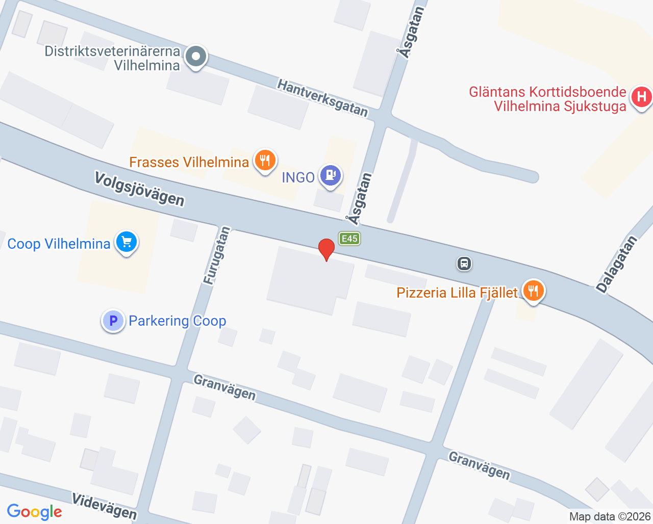 Karta till Folktandvården Vilhelmina