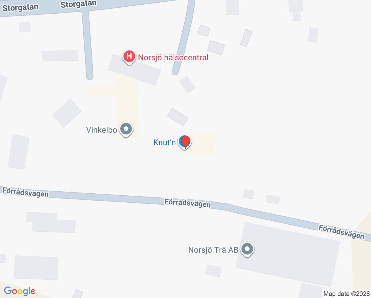 Karta till Norsjö hälsocentral