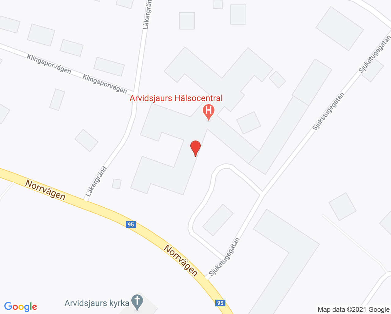 Karta till Folktandvården Arvidsjaur