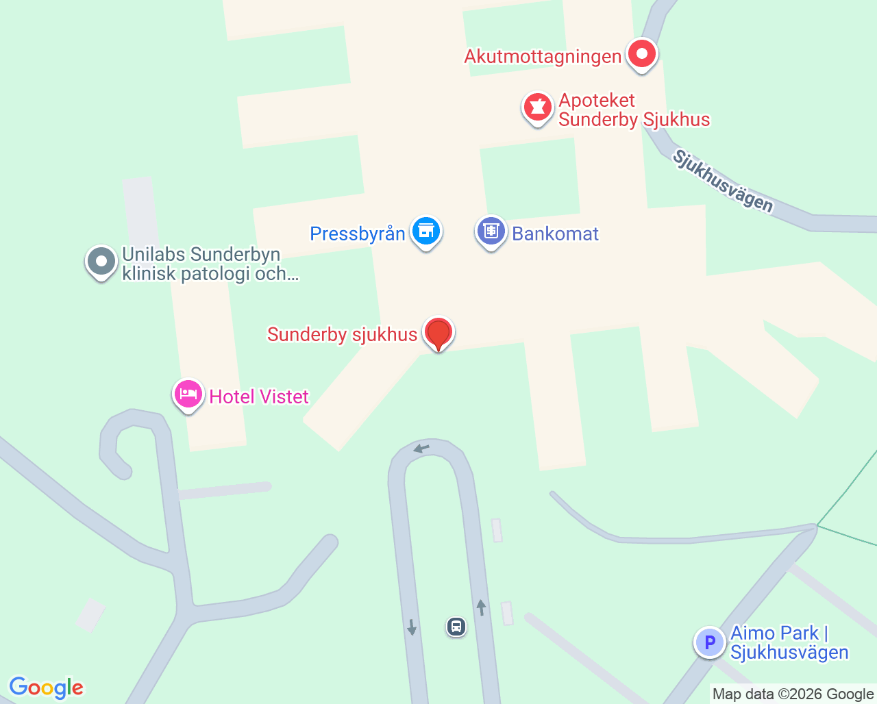 Karta till Avd 40D Barn- och ungdomspsykiatri Sunderby sjukhus