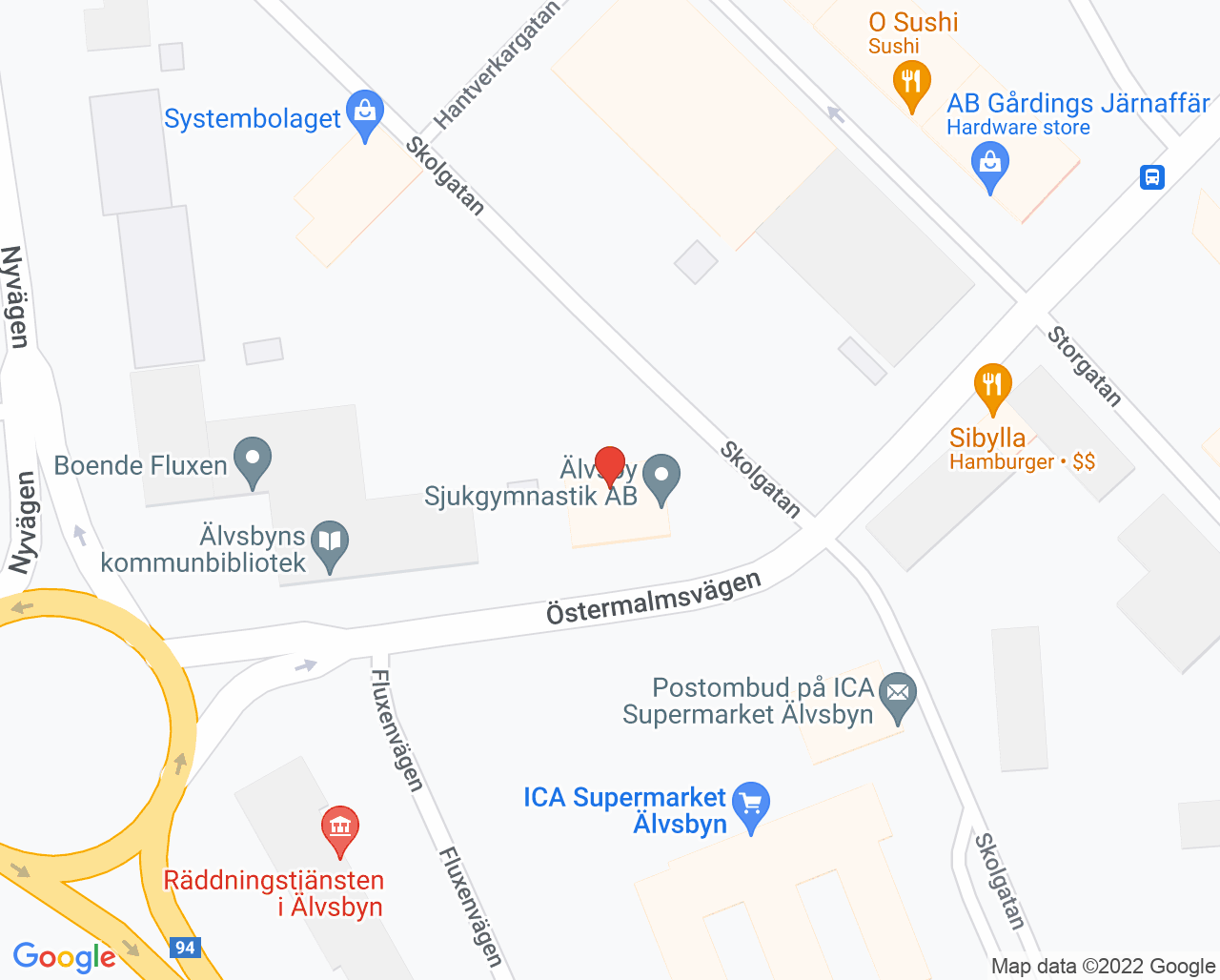 Karta till Folktandvården Älvsbyn