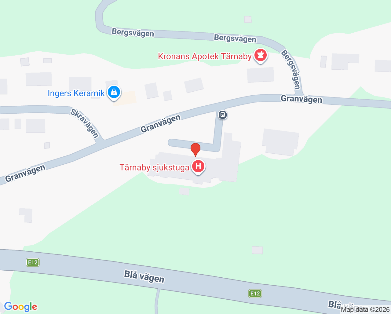 Karta till Barnhälsovård Tärnaby hälsocentral