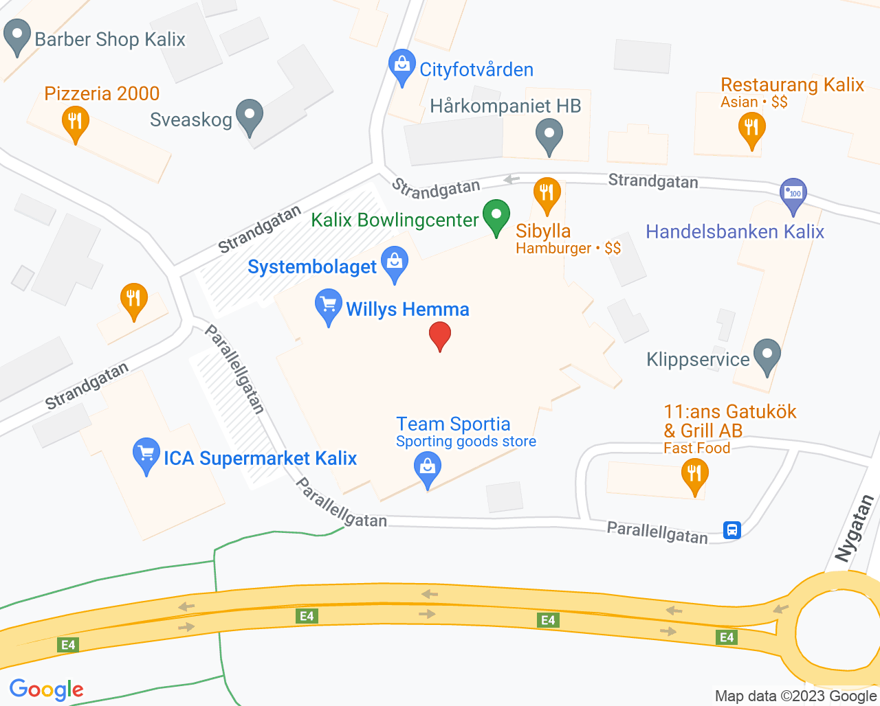 Karta till Synsam Kalix