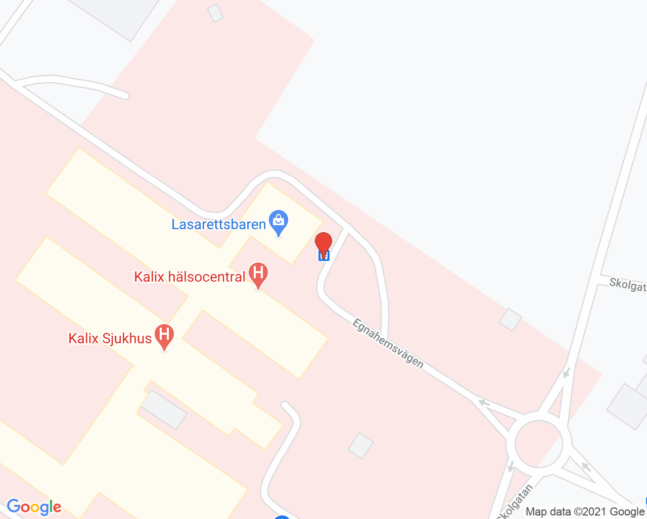Karta till Kalix hälsocentral