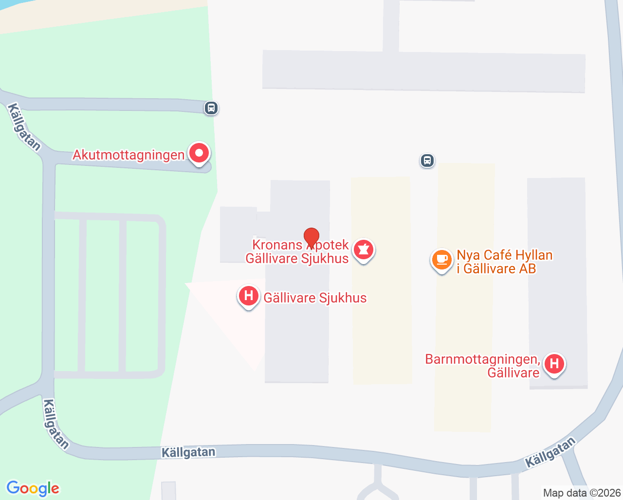 Karta till Intensivvårdsavd Gällivare sjukhus