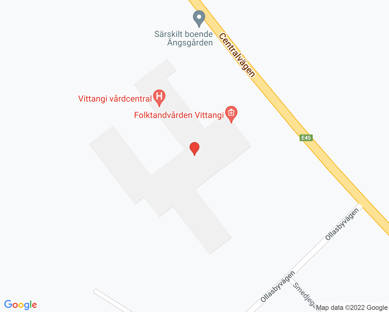 Karta till Folktandvården Vittangi