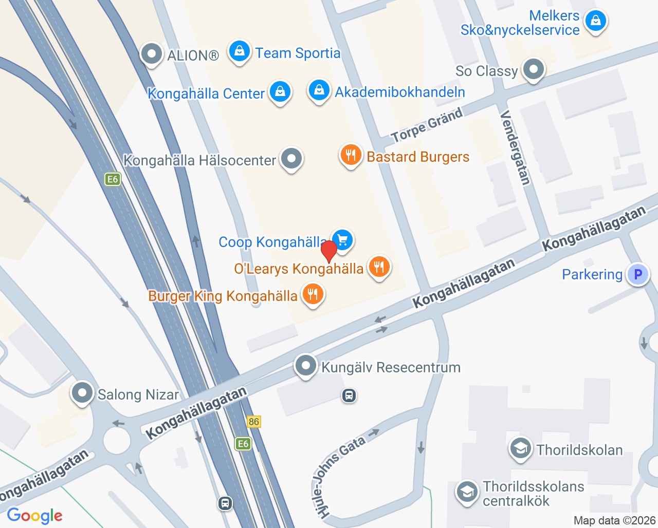 Karta till Ögonmottagning Kungälv, Kungälv