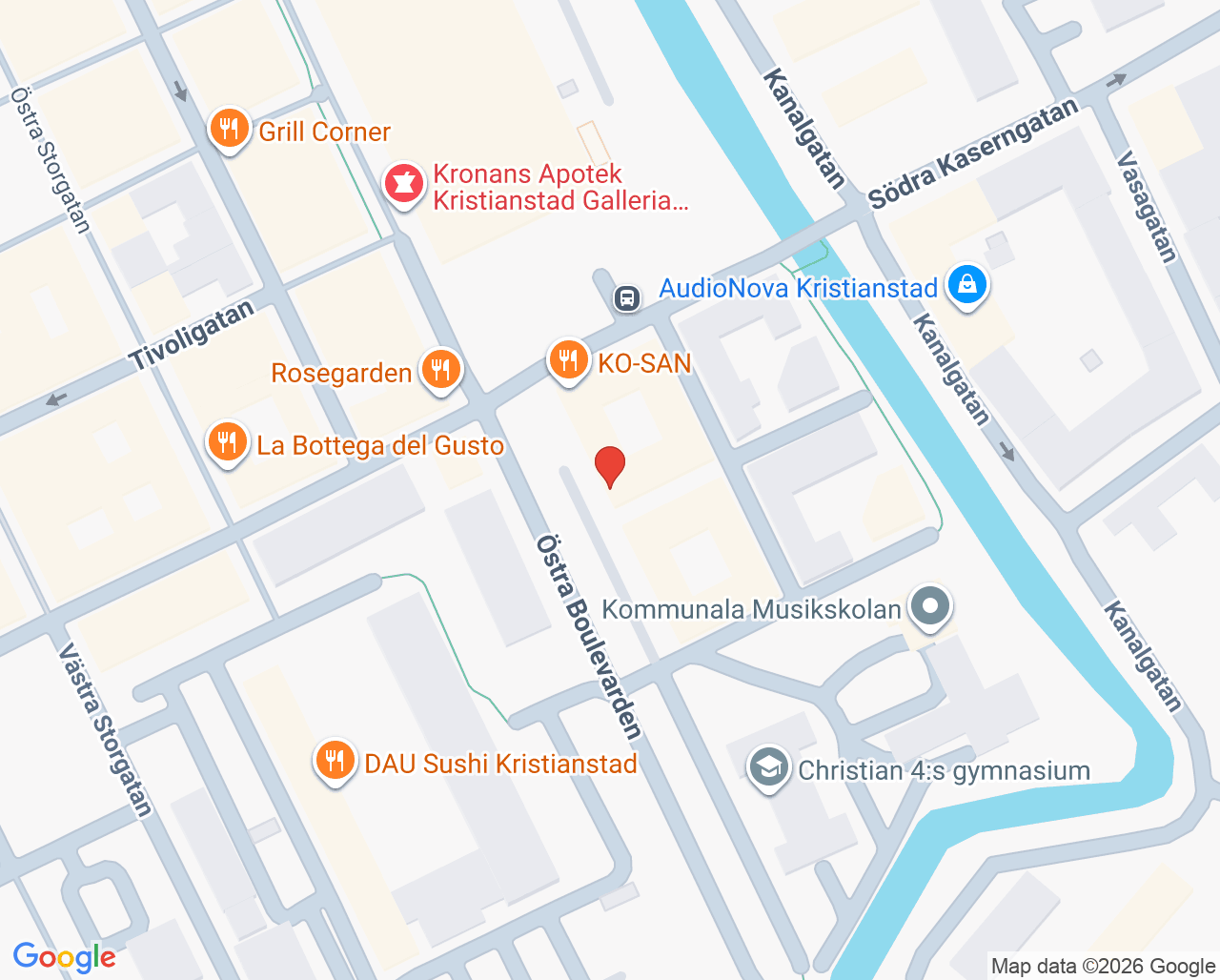 Karta till GeBlod Kristianstad