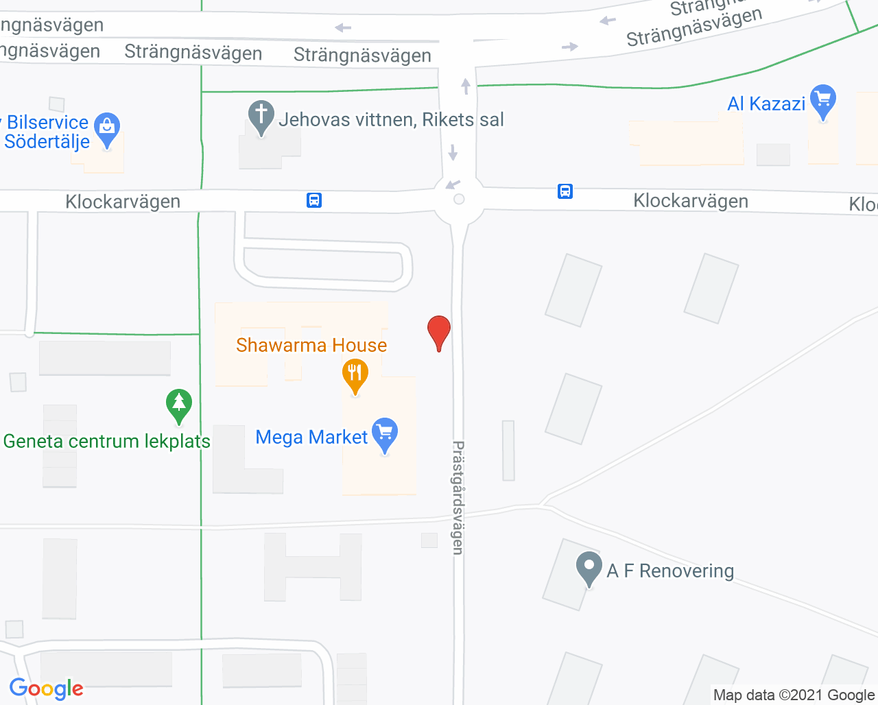 Karta till Capio Hälsoprofil Wasa, Södertälje