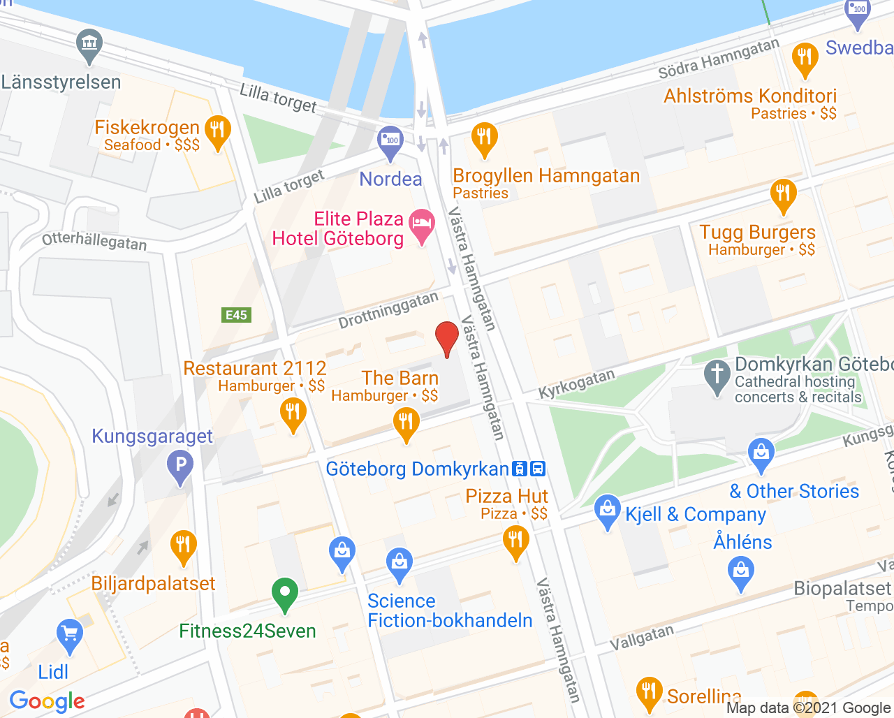 Karta till Friskispraktiken Kia Mokhtari, Göteborg