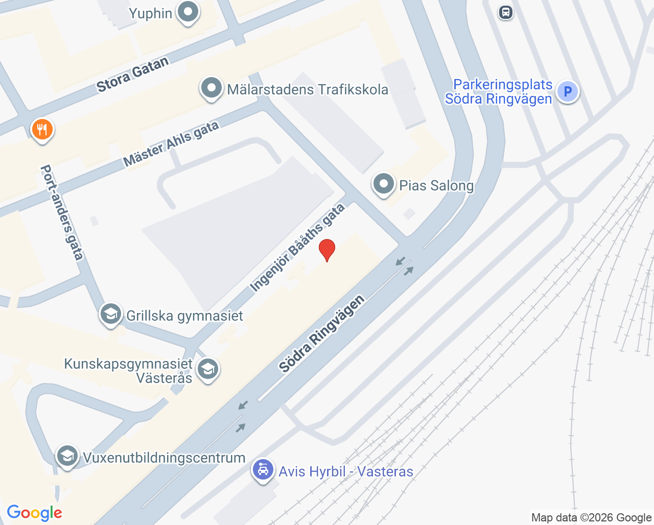 Karta till Capio Mälarporten Barnmorskemottagning, Västerås
