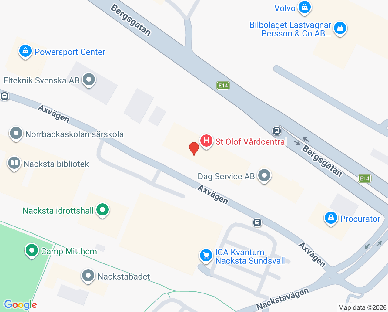 Karta till Cellprovtagning St Olof