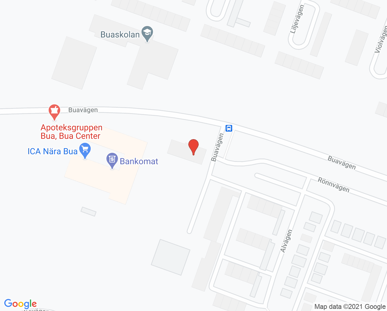 Karta till Folktandvården Bua