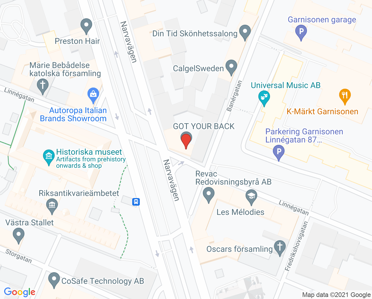 Karta till Nova Psykiatri Stockholm