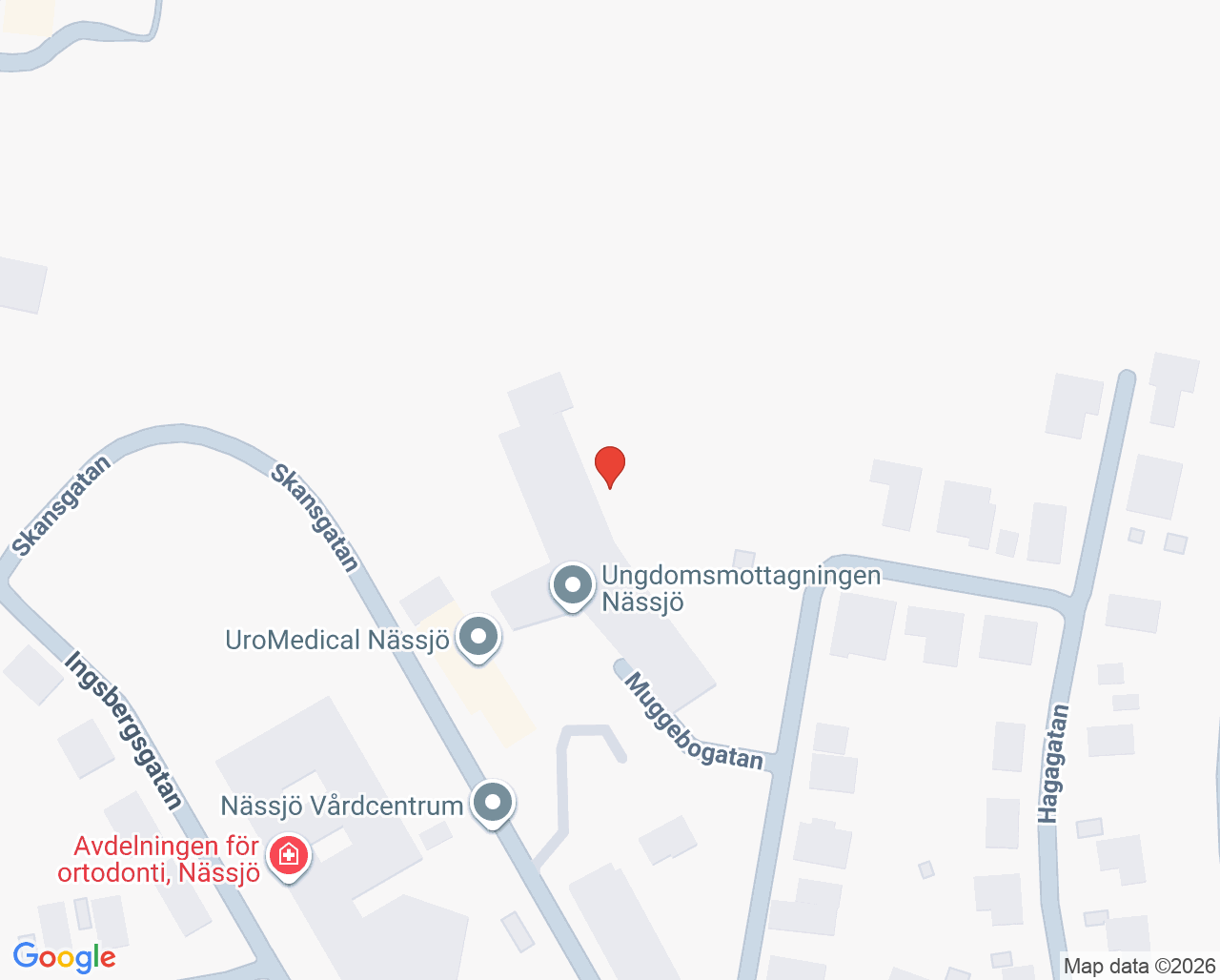 Karta till Rehabmedicin Försäkringsmedicin Nässjö
