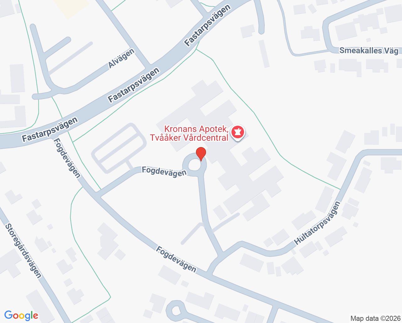 Karta till Läkarmottagningen Tvååker
