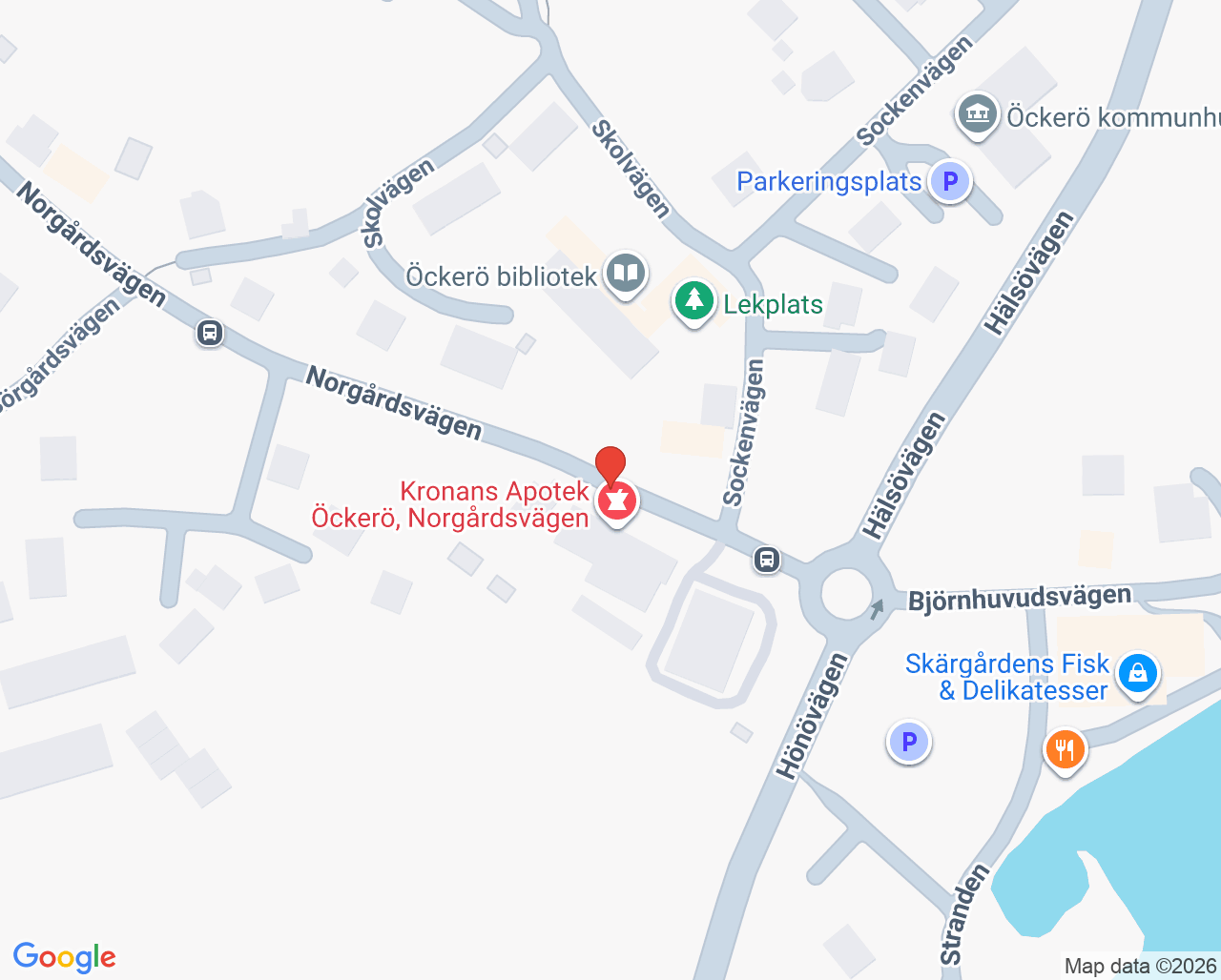 Karta till Folktandvården Öckerö, Öckerö