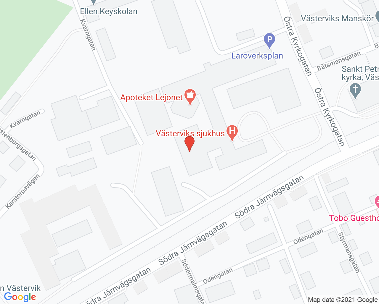 Karta till Oral protetik Västervik