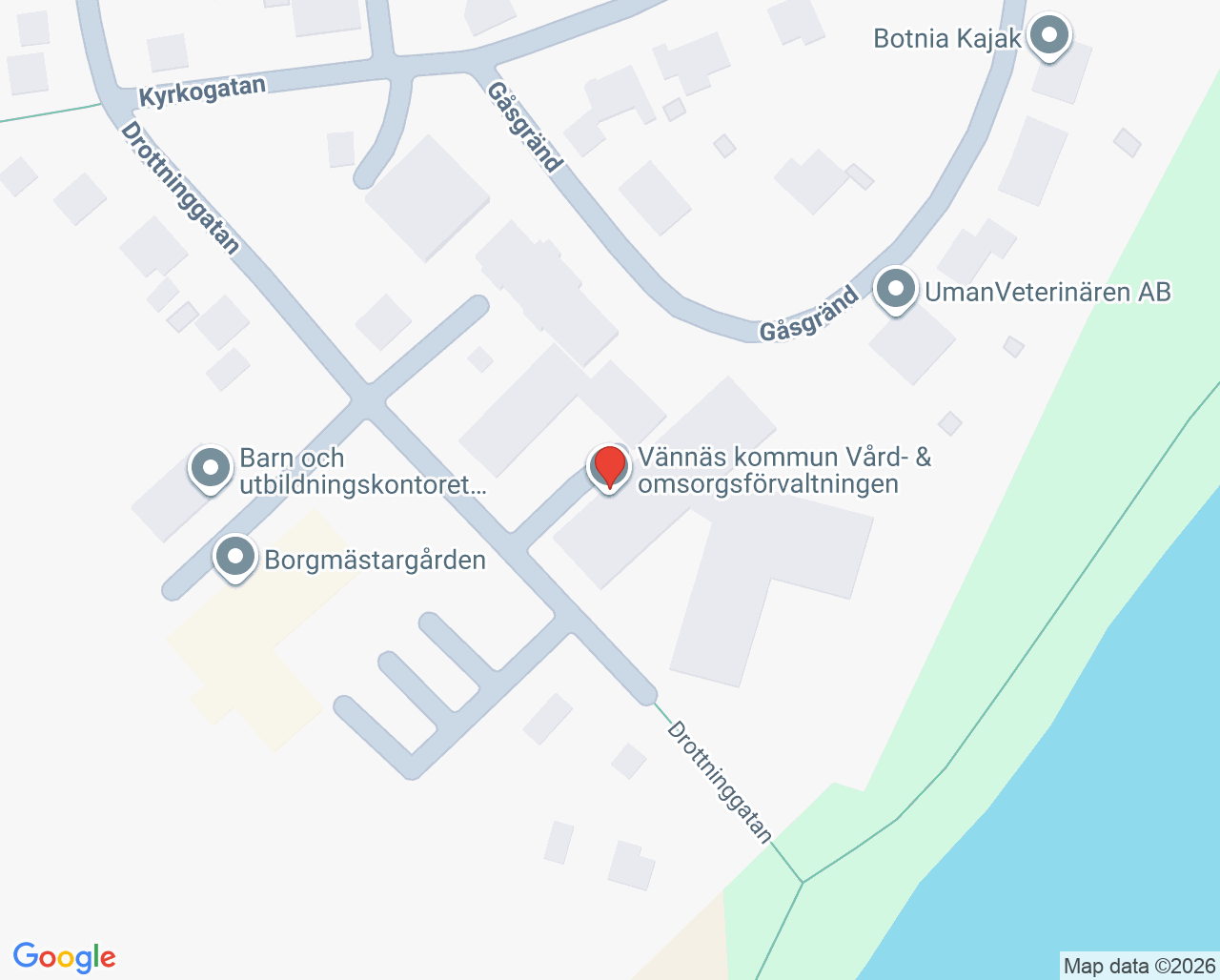 Karta till Folktandvården Vännäs