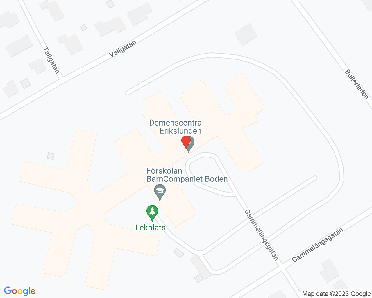 Karta till Lärkans hälsocentral