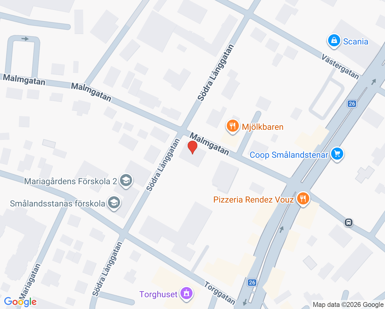 Karta till Smålandsstenar Folktandvård
