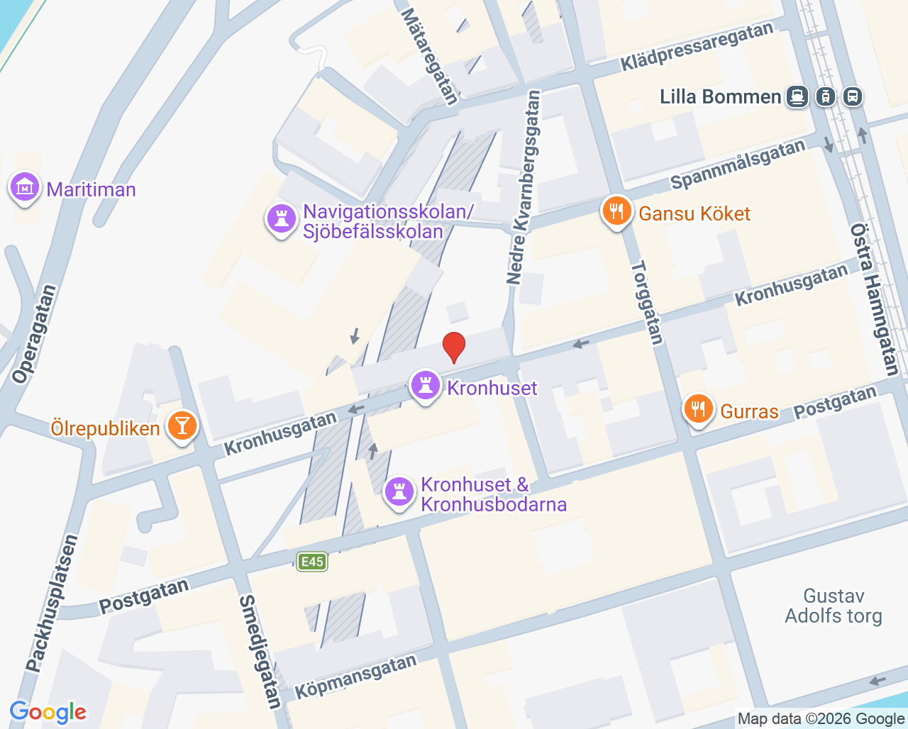Karta till Psykosmottagning Centrum, Göteborg