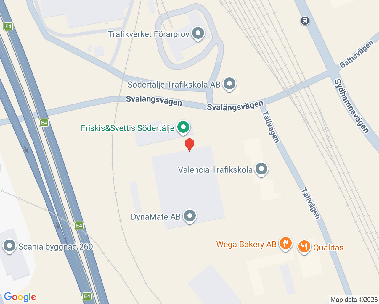 Karta till Joylife Södertälje