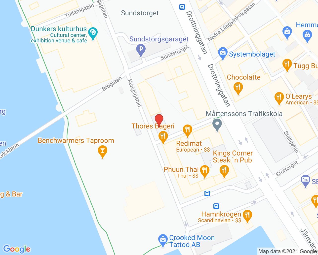 Karta till Sundstandläkarna Tandläkare Alexander Tran, Helsingborg