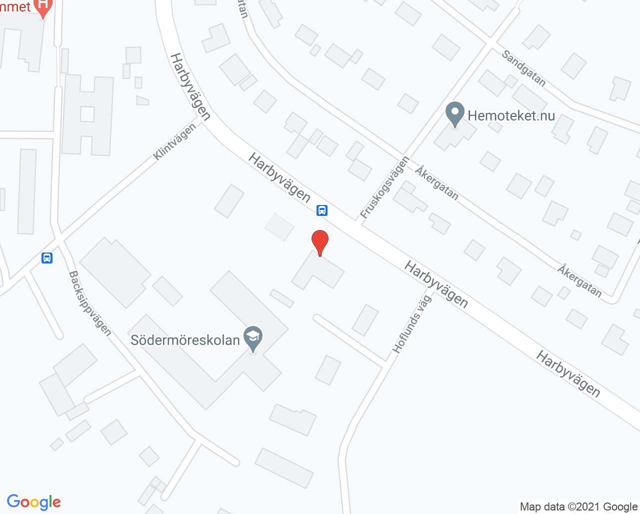 Karta till Barnhälsovårdsmottagningen familjecentralen Södermöre