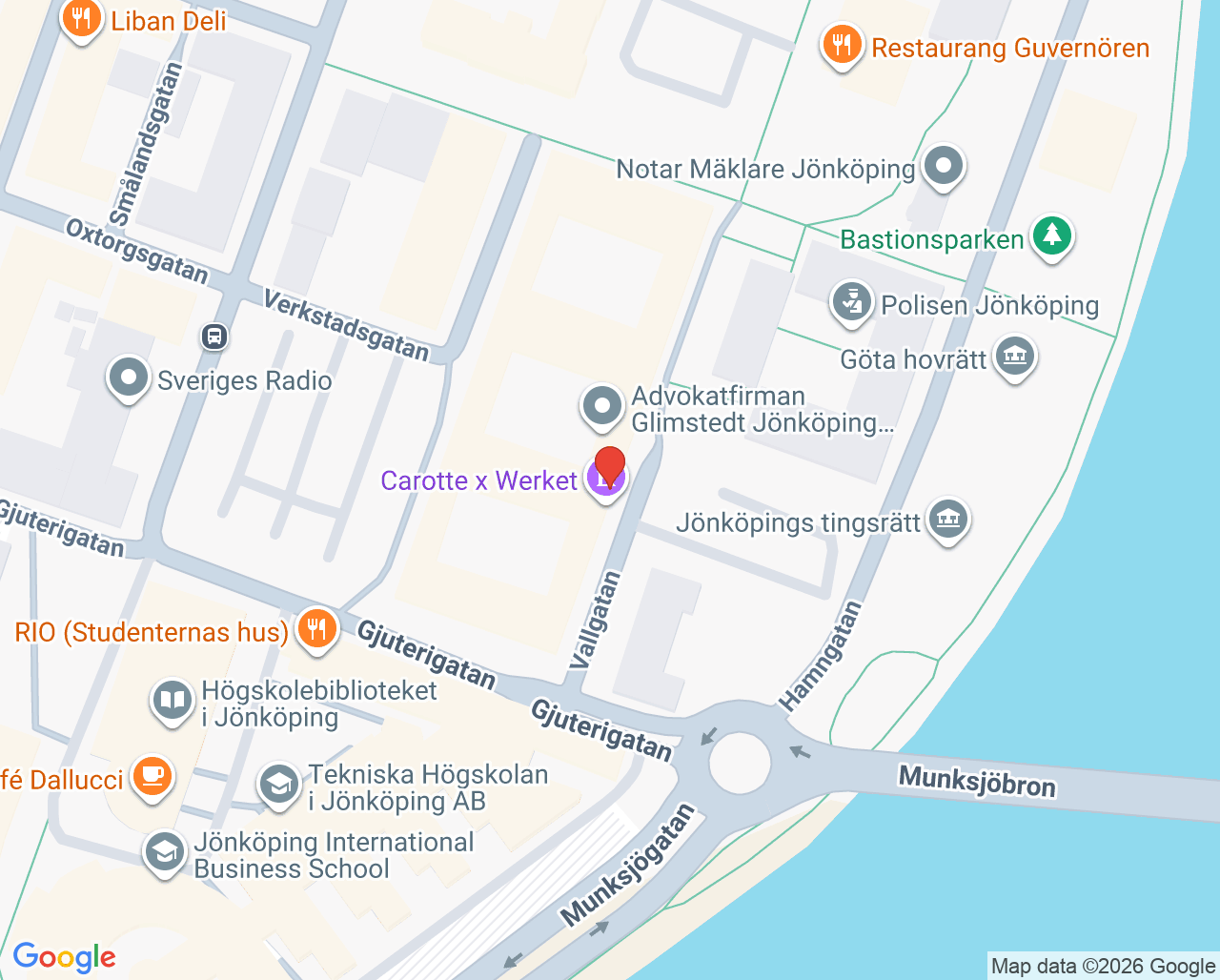 Karta till Audika Jönköping