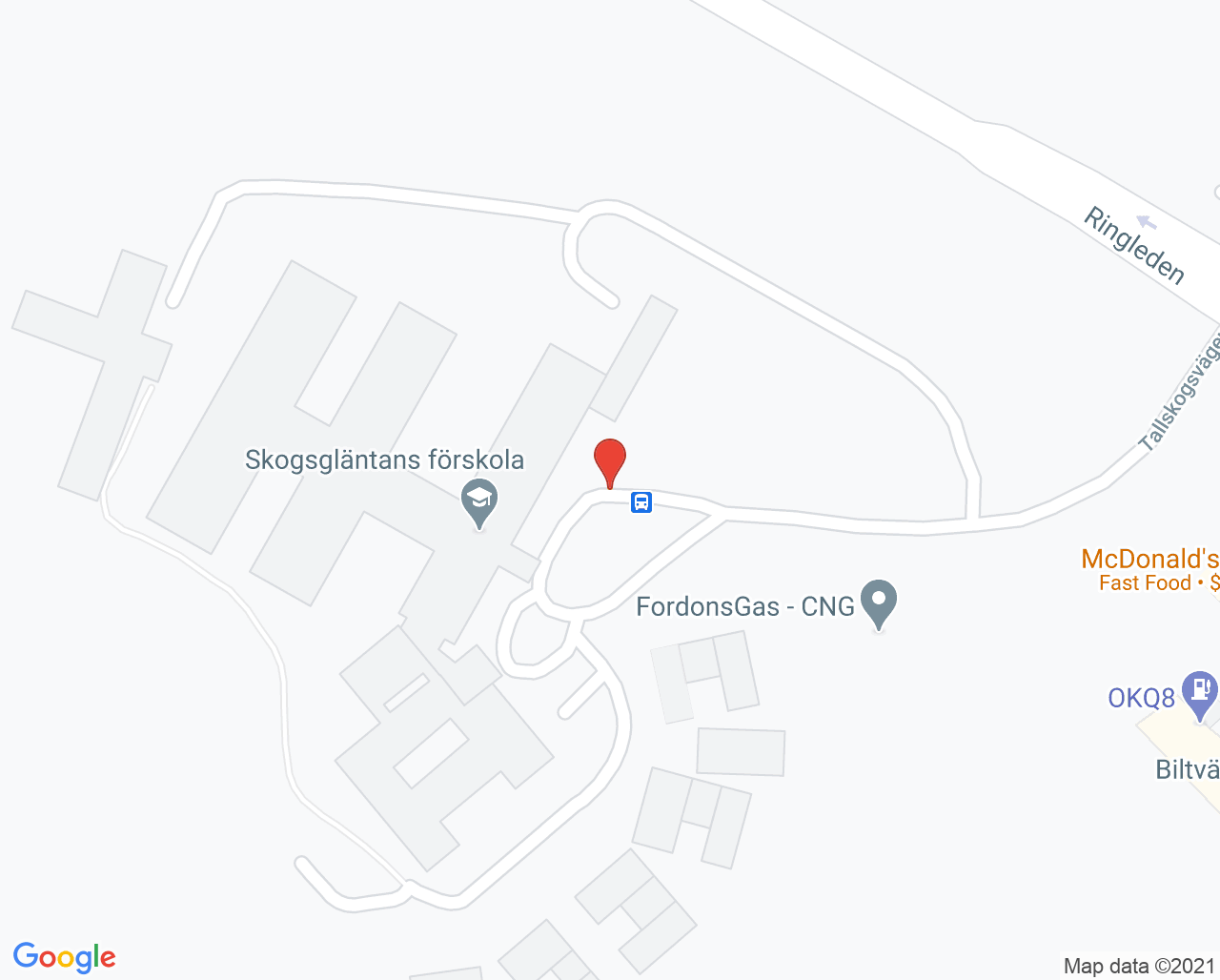 Karta till Närhälsan Ågårdsskogen barnavårdscentral, Lidköping