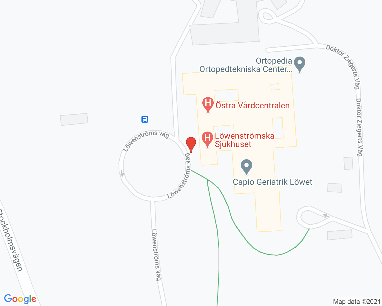 Karta till Unilabs Löwenströmska Röntgen, Upplands Väsby