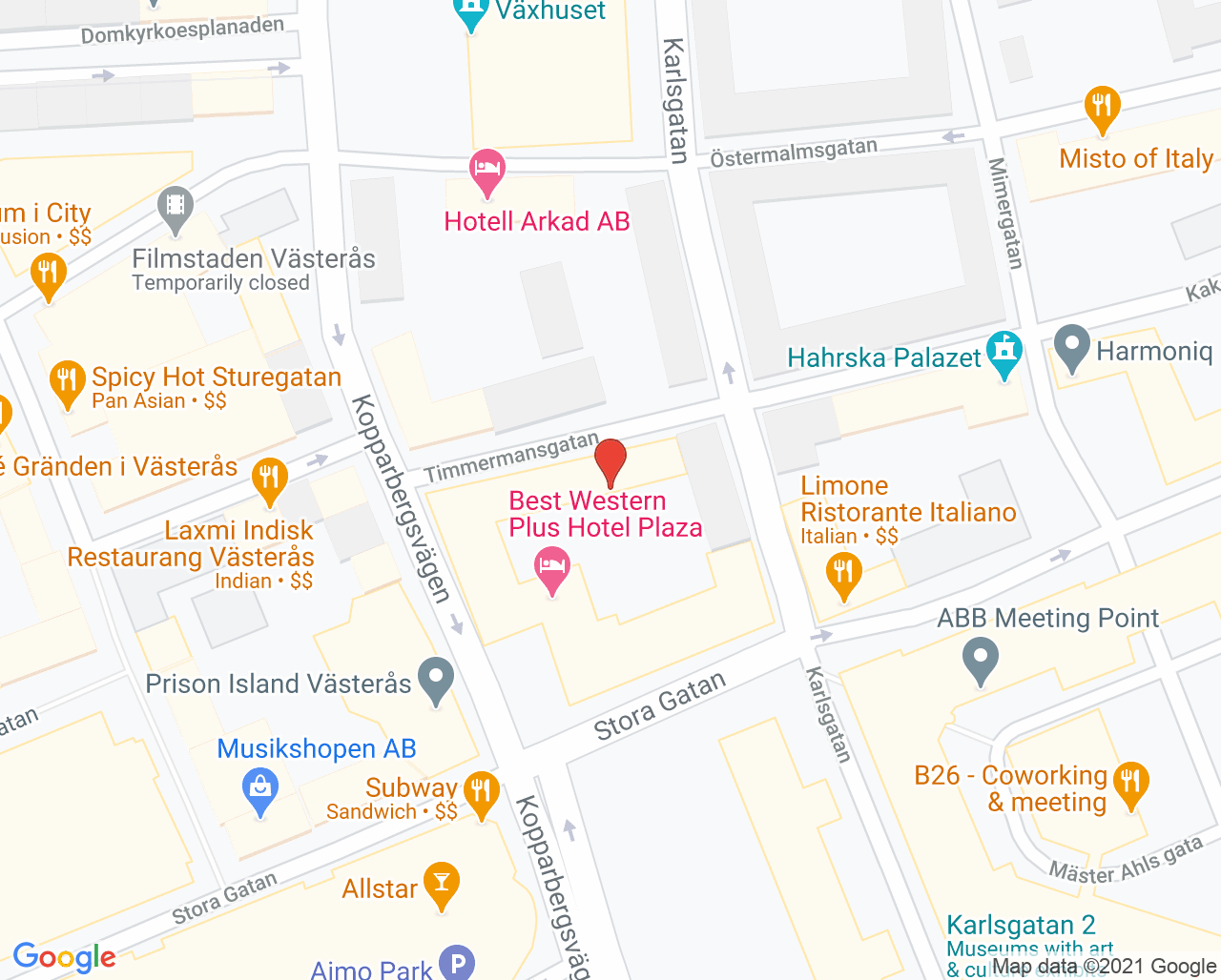 Karta till Audika Västerås